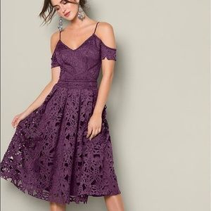 VENUS Purple Lace Dress